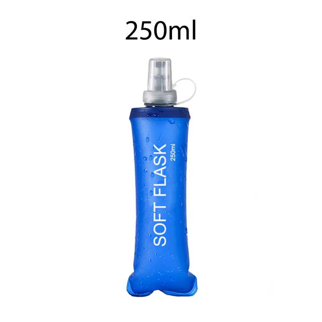 Garrafa Dobrável de Água em TPU Soft Flask para Corrida, Camping e Ciclismo - 250ml e 500ml Disponíveis