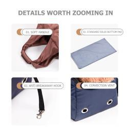 Bolsa de ombro respirável para cães pequenos, Estojo de transporte do gato do animal de estimação, Mochila Dobrável Portátil, Suprimentos ao ar livre - Image 5