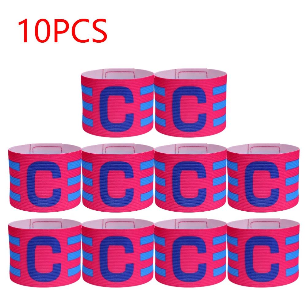 Ajustável Capitão Braçadeira com Prendedor de Toque, Stripe Arm Band, Soccer Player Group, Futebol, 10-30 Pcs - Image 1