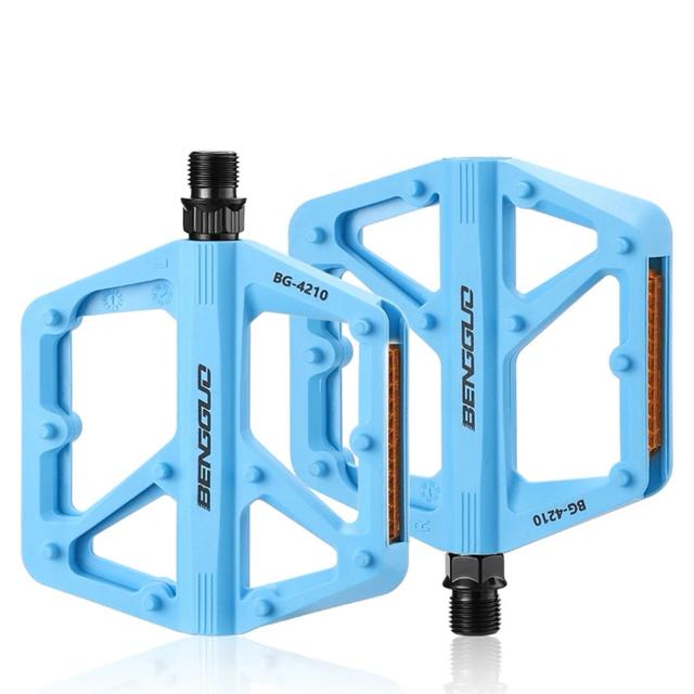 Pedais de Bicicleta Ultraleves DU com Refletor para Mountain Bike e Estrada - Par