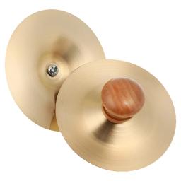 Pequeno instrumento musical infantil, percussão de dedos Mini instrumentos, cobre, madeira, brinquedos para crianças, crianças, 2 pcs - Image 1