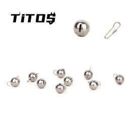 TITOS Tungstênio Cheburashka Sinker Jig Head Peso, 1G-30G Plain Bass Fishing Soft Worm Bait Acessórios - Image 3