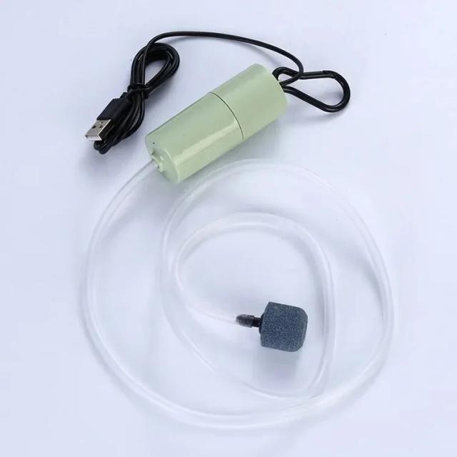 Compressor de Ar Silencioso Para Aquário - Mini Oxigenador Portátil USB 5V 1W