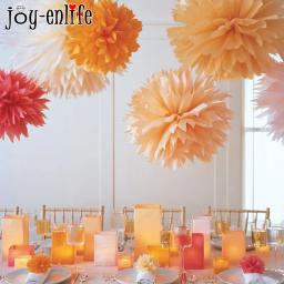 5 pcs 20 centímetros Guirlanda de Flores Pompons De Papel De seda Decoração de Casamento DIY Flores De Papel Bola Decoração da Festa de Aniversário Do Chuveiro de Bebê - Image 3
