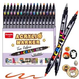 Dual Brush Sketching Markers Set, Tinta Acrílica, Canetas macias, Caligrafia, Letras, Rocha, Vidro, Tela, Cerâmica, Madeira, 120 cores - Image 6