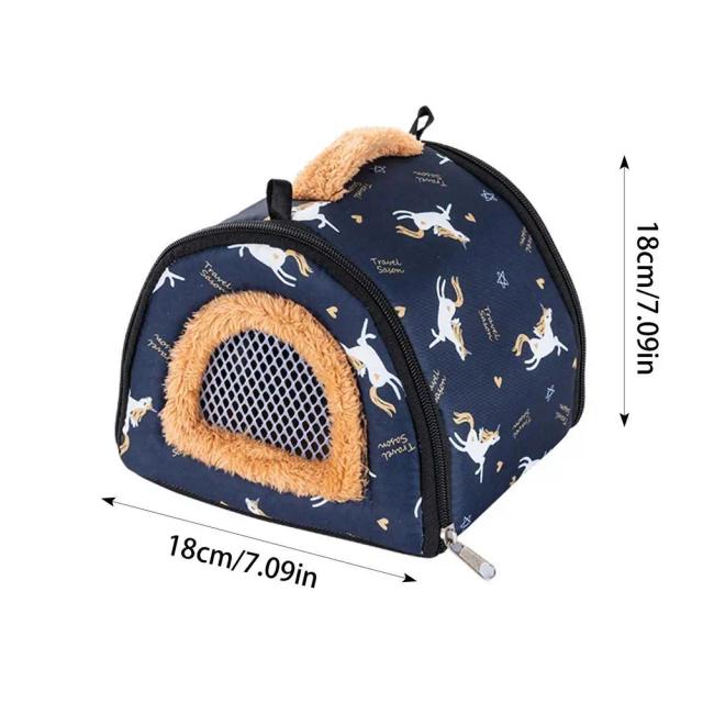Gaiola Portátil Respirável para Hamsters e Pequenos Animais de Estimação - Ideal para Viagens com Cobaias, Ouriços e Furões