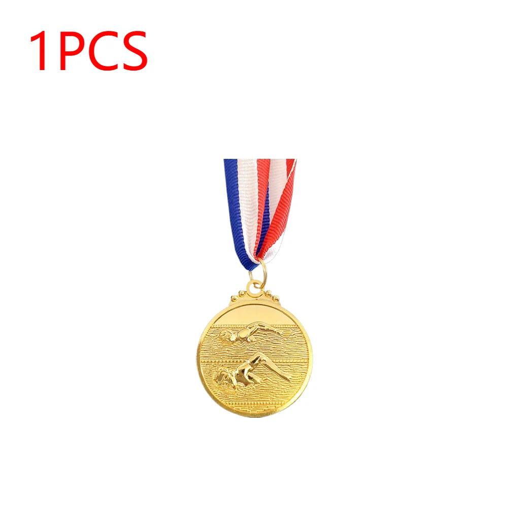 Medalha com fita no pescoço, vencedor de metal, ouro, prata, bronze, 5cm, para competição, corrida, festa, 1 a 20 peças - Image 1