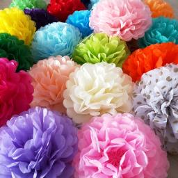 Pompons De Papel Tissue Para Decoração, Papel Decorativo De Casamento, Flores Bola, Baby Shower, Festa De Aniversário, 10PCs, 6in - Image 1