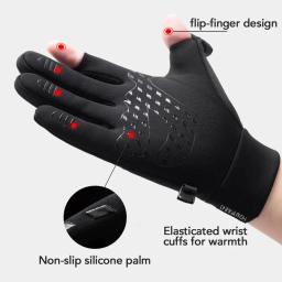Luvas impermeáveis para homens e mulheres, luvas de pesca, à prova de vento, fotografia, quente, peixe proteção, flip 2 dedo, inverno - Image 6