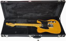 Estojo rígido para guitarra elétrica, rígido de madeira retangular para guitarras tl st, tipo sg com almofada de travamento - Image 2