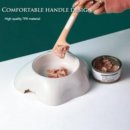 Colheres enlatadas para animais de estimação, Colheres agitando com alças longas, Pá alimentadora, Louça para gatos e cães, Comida úmida para animais de estimação, Acessórios - Image 4