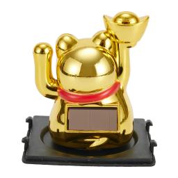 Solar automático acenando Lucky Cat Ornamento, Caixa do carro, Loja Feng Shui, Casa e Desktop Decor, 2 em, 1PC - Image 4