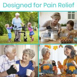 1 par de luvas de cobre para artrite, luvas de meio dedo sem dedos para mulheres, luvas de compressão para artrite, dor no túnel do carpel - Image 6