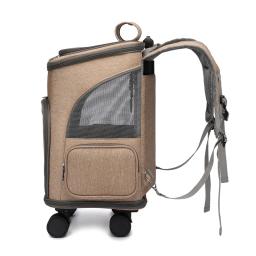 Grande Capacidade Portátil Pet Bag Mochilas Dobrável Universal Roda Trolley Caso Dog Bag Respirável Pet Viagem Mochila - Image 2