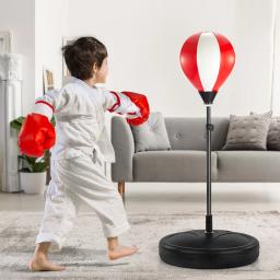 Crianças treinamento bola de boxe crianças saco de boxe bola de boxe velocidade de resposta luvas esporte musculação treinamento ginásio em casa brinquedos - Image 1