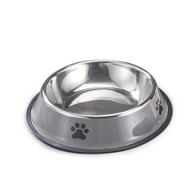Tigela de Aço Inoxidável para Animais de Estimação: Antiderrapante e Multi-especificações para Cães e Gatos