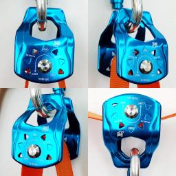Polia de alumínio cabo mosquetão com Widen Ball Bearing, Escalada Acessórios e Outdoor Flood Rescue Pulley, 30KN - Image 5
