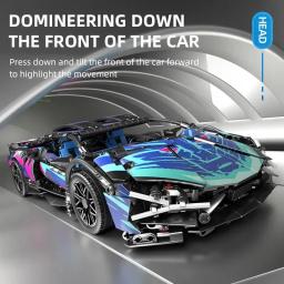 Controle remoto Super Car Building Block Kits para adultos e adolescentes, 42115 carros, escala 1:14, 1314pcs - Image 4