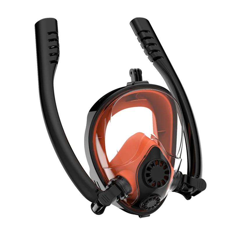 Máscara de mergulho subaquática, snorkel, respiração segura, anti-nevoeiro, rosto inteiro, para nadar, ao ar livre, equipamentos respirador - Image 1