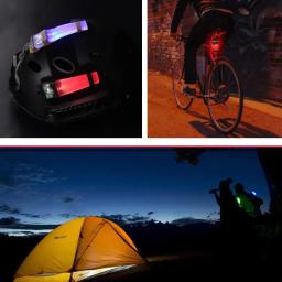 Luz noturna portátil impermeável para capacete de sobrevivência selvagem, capacete de ciclismo - Image 2