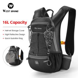 West biking saco de ciclismo ao ar livre 7l/16l respirável hidratação mochila leve corrida escalada caminhadas viagem bicicleta saco água - Image 1