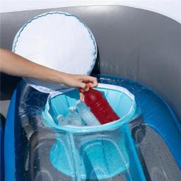 Grande iate flutuante inflável de pvc para 4 a 6 pessoas, ilha de água inflável, cama flutuante, fileira flutuante para várias pessoas, barco de rafting - Image 4