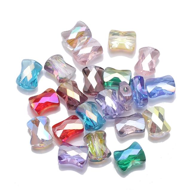 Contas Soltas Facetadas em Cor Cristal para Artesanato DIY - Ideal para Joias e Pulseiras, Disponíveis em Tamanhos 6x8mm e 8x10mm