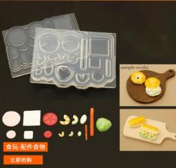Molde Miniatura Clay Biscuit para Barbies, Doll Cozinha Acessórios, Miniatura Cozinha Acessórios, Legumes, Frutas, Bolo, Sobremesa, Moldes de Pão, Cookies, DIY - Image 4