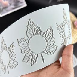 Silicone Cake Border Decorar, Várias folhas, Flor geométrica, Ferramenta de decoração, Ferramenta de cozimento de cozinha, Novo - Image 4