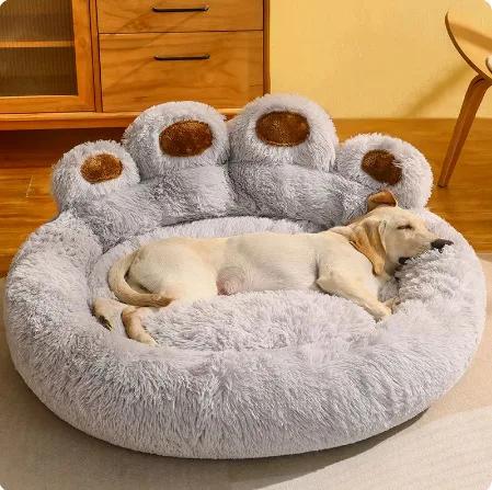 Cama Plush Fluffy para Cães Grandes e Gatos - Conforto e Estilo para seu Pet