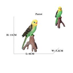 Estatueta de animais da floresta, guara, papagaio, cacatua, papagairo, pássaro, selva, estatuetas de animais, brinquedos de ação para crianças - Image 3
