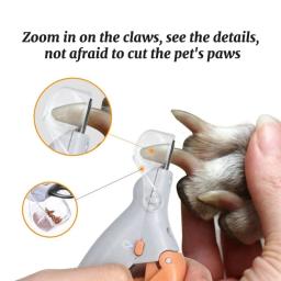 Cortador aparador unhas para animais estimação, cães, gatos, com luz led, profissional, iluminado, ferramenta com - Image 2