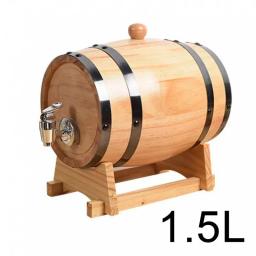 Barril De Vinho De Madeira, Equipamentos De Cerveja De Carvalho, Mini Barril, Home Brew, Distribuidor De Torneira De Cerveja, Rum Pot, Vinho De Uísque, 1L, 1.5L, 3L - Image 6