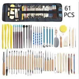 Cerâmica Clay Sculpting Tools Kit Argilas de cera de cerâmica Ferramentas para esculpir Art Craft, Modeling Tool Set, 8-61 Pcs Set - Image 5