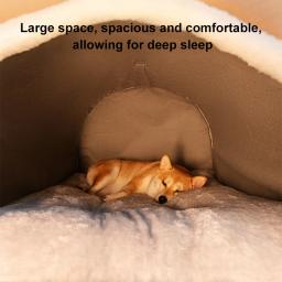 Canil destacável para cachorro grande, casa quente do cão do inverno, cama lavável do cão, ninho profundo, barraca para cães médios e grandes, suprimentos da casa - Image 4