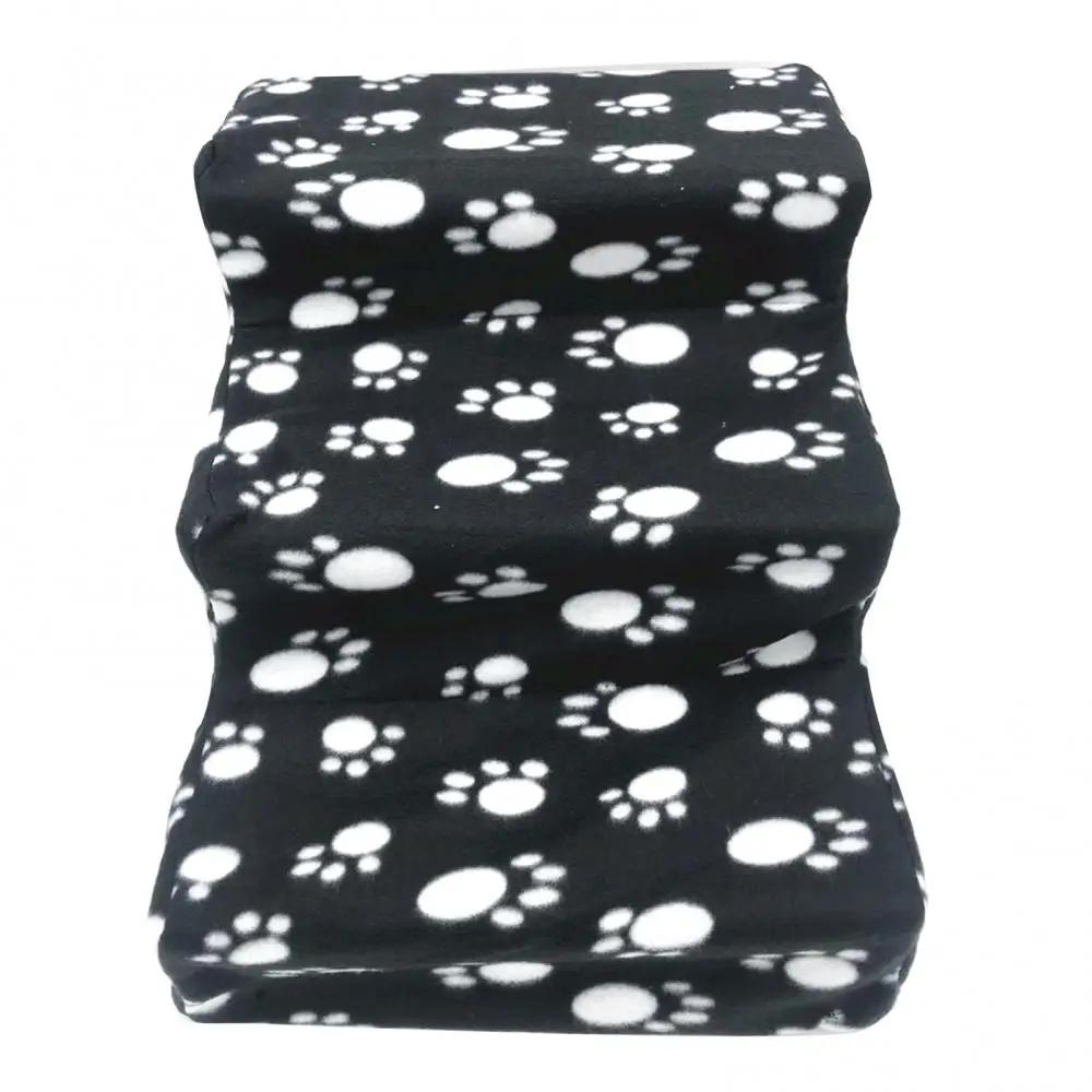 Animais de estimação antiderrapante escalada 3 etapas pano de pelúcia escadas para cães gatos removíveis cama cães escadas escada produtos - Image 1
