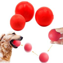 Bola Bouncy de borracha macia para mastigar, Indestructible Dog Chew Toy, durável Dog Ball, treinamento resistente, melhorar a saúde mental, 3 tamanhos - Image 1