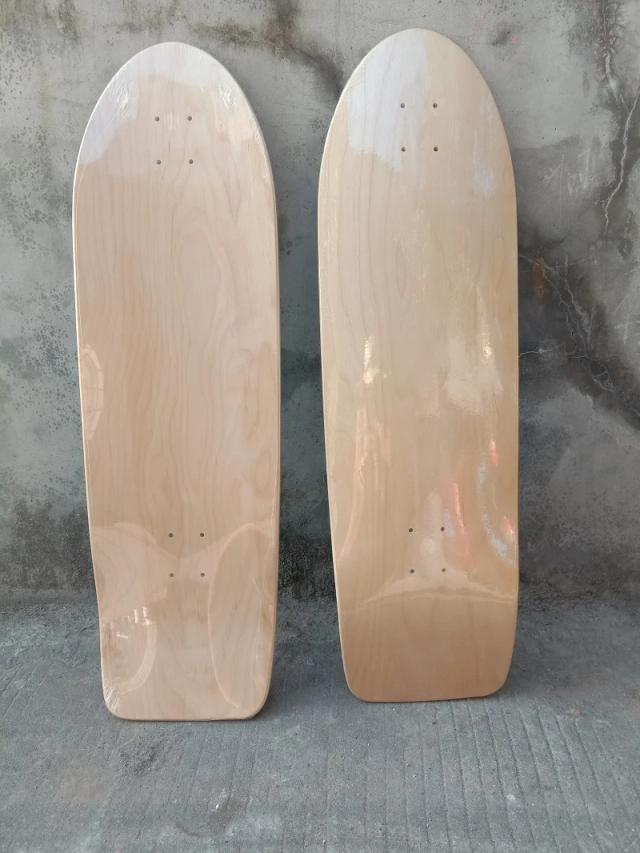 Deck de Surf Skate de 34 Polegadas - 7 Camadas em Madeira do Nordeste, Design Duplo com Superfície OEM e Grande Placa de Peixe