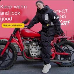 Jaqueta de motociclismo a prova de vento masculina e feminina, equipamento cross country, terno de esqui, inverno - Image 4