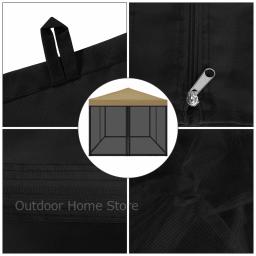 Mosquiteiro de Substituição Universal, Canopy Outdoor Gazebo Tent, Paredes de tela com zíper, 4 painéis, apenas mosquiteiro - Image 5