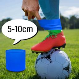 1 par caneleiras futebol, tiras silicone, suporte prático para caneleiras, faixas para futebol, corrida, ciclismo, - Image 4