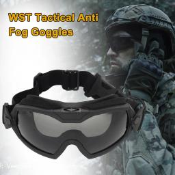 Óculos para esportes ao ar livre com lente transparente, Airsoft Paintball Goggles com Micro Ventilador, Proteção para os olhos resistente a riscos, Óculos de segurança - Image 1