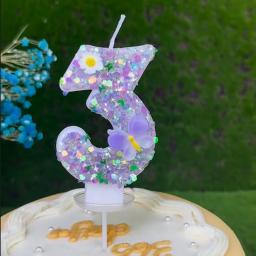 DIY Velas de Aniversário para Meninas, Decorações de Bolo Vela, Borboleta e Flores, Aniversário Infantil, Room Decor, 0-9 Dígitos - Image 1