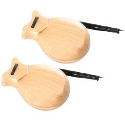 Castanetas tradicionais espanhola, 2 peças, castanheiros dança flamenco com corda, instrumento musical orff 24bd - Image 4