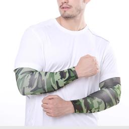 2 pçs unisex mangas de braço de refrigeração capa esportes correndo proteção solar uv ao ar livre dos homens pesca ciclismo mangas para esconder tatuagens - Image 3
