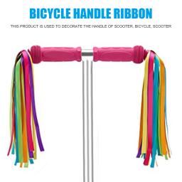 Bicicleta colorida guiador fita com borla para crianças, decoração bicicleta, ciclismo acessórios, 2pcs - Image 2