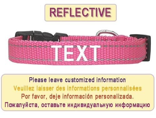 Coleira Refletiva de Nylon Personalizada com Nome para Cães de Todos os Tamanhos, Acessório Anti-perda