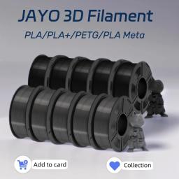 JAYO-Filamento fosco para impressora 3D, materiais de impressão, caneta 3D, PLA/PLA Meta, PETG, PLA Plus, 1,75mm, 10 rolos - Image 1