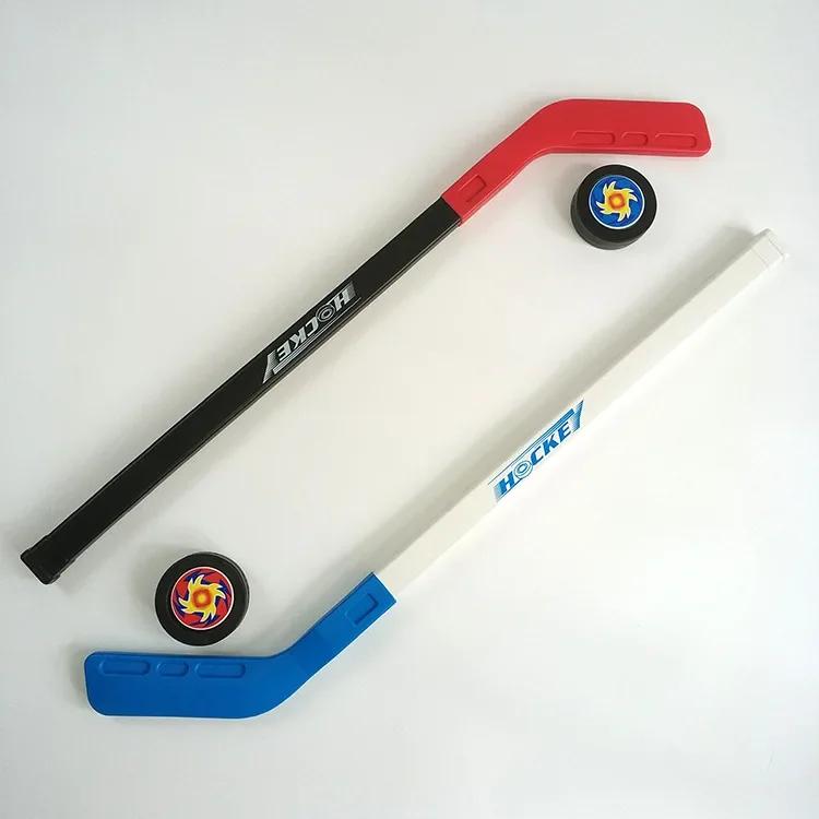 Floor Hockey Stick Set com disco de plástico e bola, brinquedos infantis, crianças, crianças, jovens, interior, exterior, brinquedos, arranque, 1 conjunto - Image 2