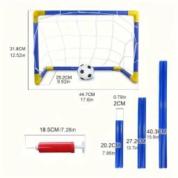 Mini Objetivo de Futebol Dobrável com Bola e Bomba, Portão Portátil, Portão Interior e Exterior, 1 Conjunto - Image 6